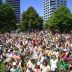 Thousands of people packed the grass to see Gravity and Other Myths at the Buskers Festival in 2008.